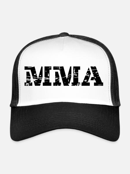 Le MMA - Casquette trucker  - blanc/noir - Devant