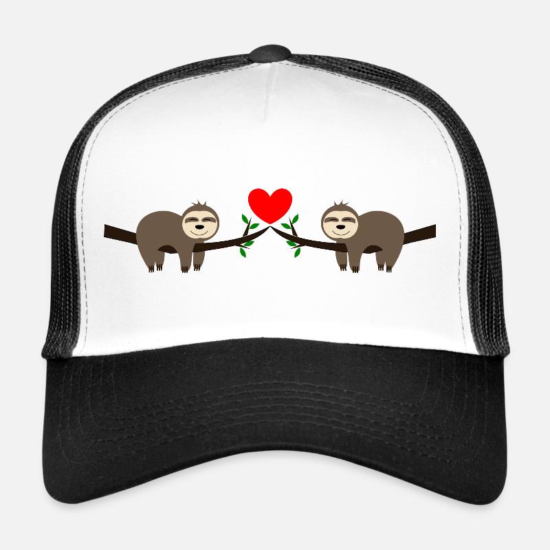 Saint-Valentin, Saint-Valentin, Saint-Valentin - Casquette trucker  - blanc/noir