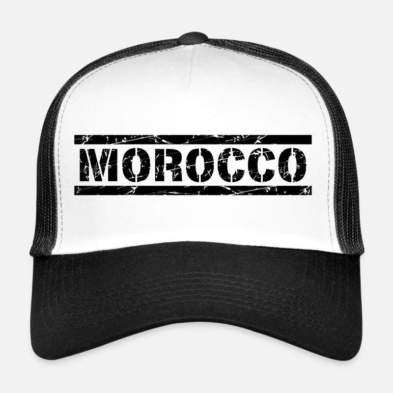 Maroc - Casquette trucker  - blanc/noir
