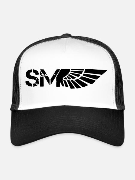 Supermoto - Casquette trucker  - blanc/noir - Devant