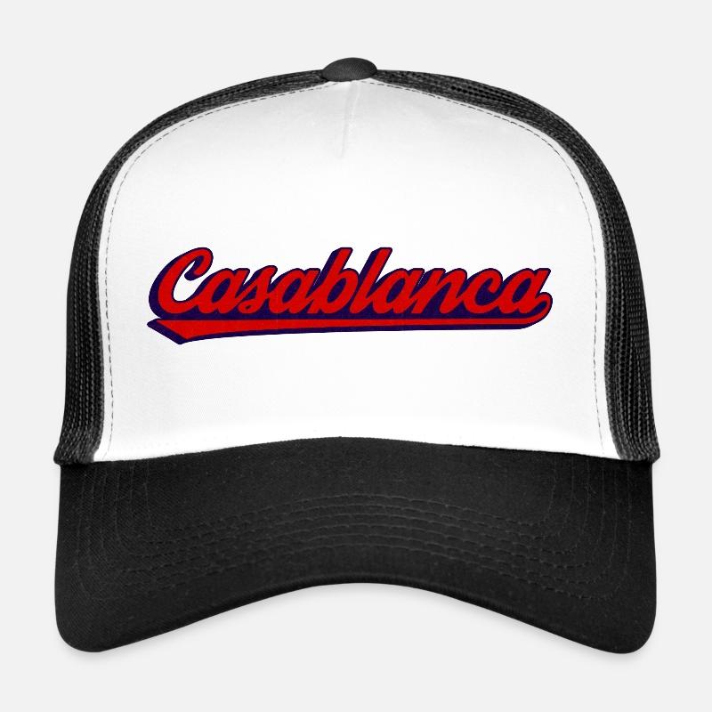 Neon Retro Script in Casablanca Vibe Trucker Cap