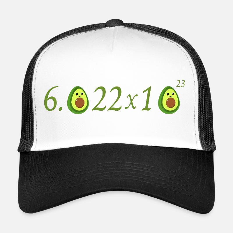 Vibrant Avocado Fruit Pattern T-Shirt - Trucker Cap - white/black
