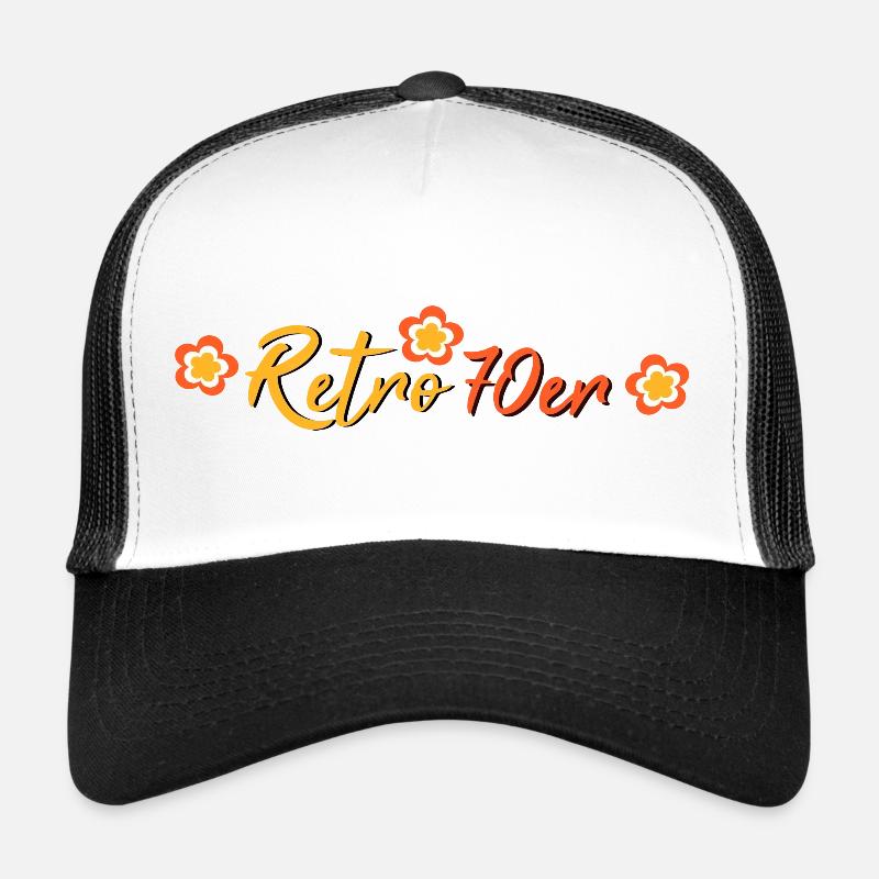70er Jahre Blume Blüte Trucker Cap