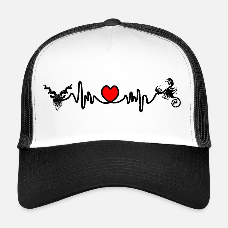 Herzfrequenz Cardio Steinbock Skorpion Trucker Cap