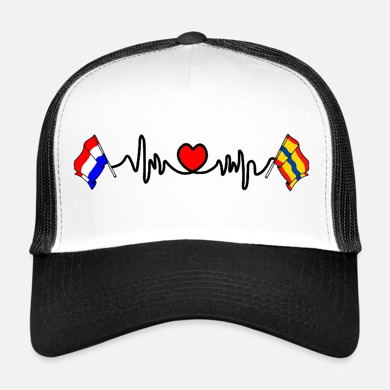 Cardio heart with Flag Netherlands, Overijssel Trucker Cap