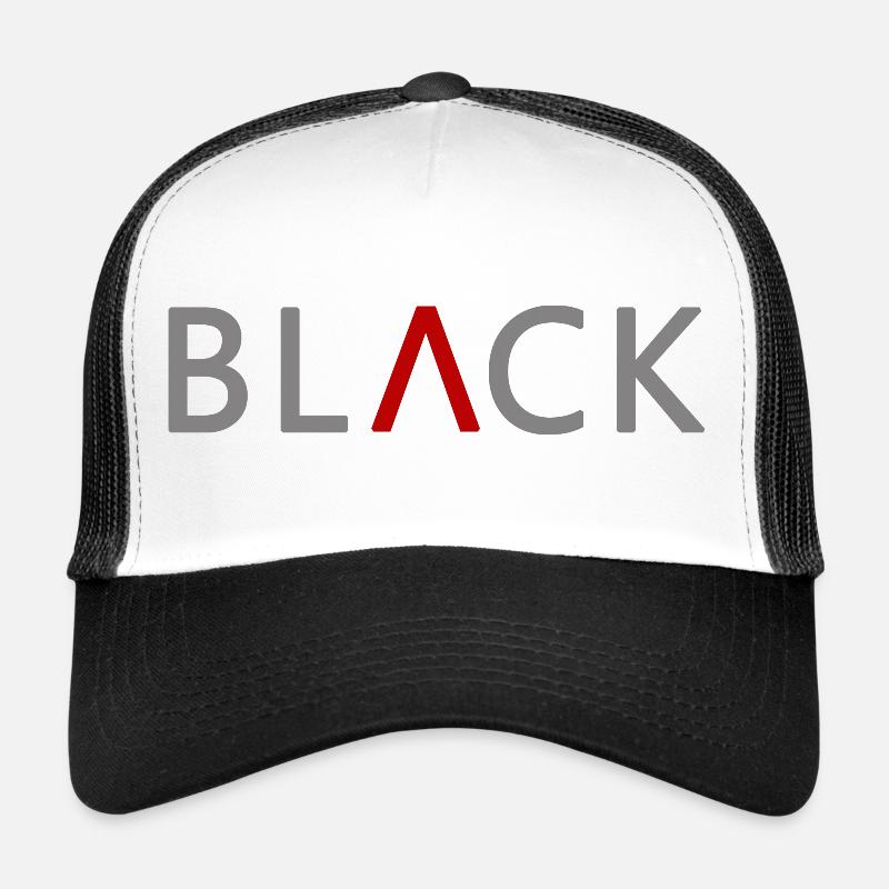 BLACK avec style - Casquette trucker  - blanc/noir