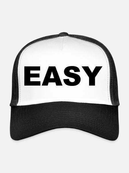 FACILE - Casquette trucker  - blanc/noir - Devant