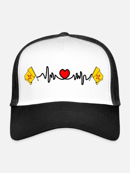 Cardio de fréquence cardiaque pour le Nouveau-Mexique - Casquette trucker  - blanc/noir - Devant