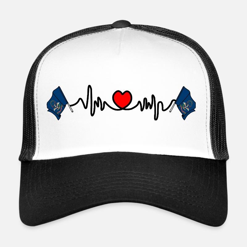 Fréquence cardiaque cardio pour le Dakota du Nord Casquette trucker 