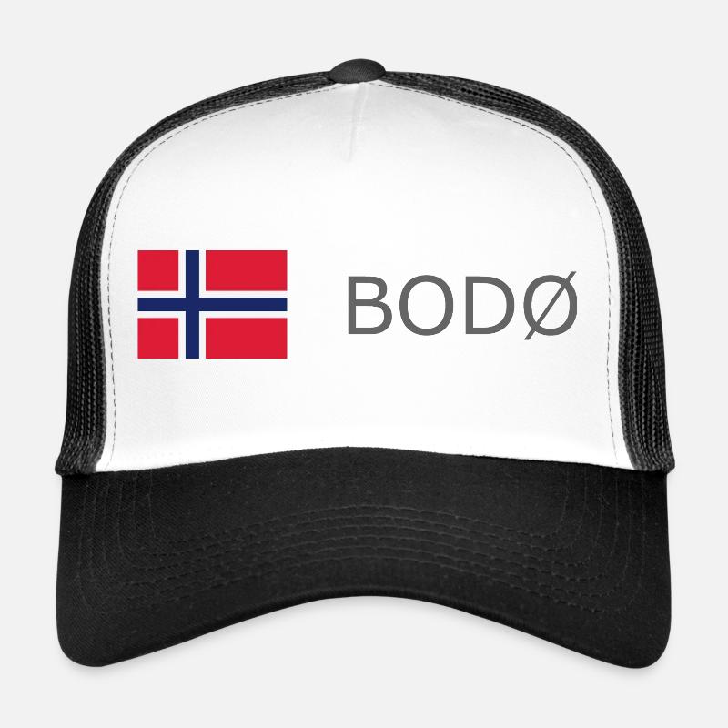 Drapeau de la Norvège - Bodo - Norge - Norwegen Casquette trucker 