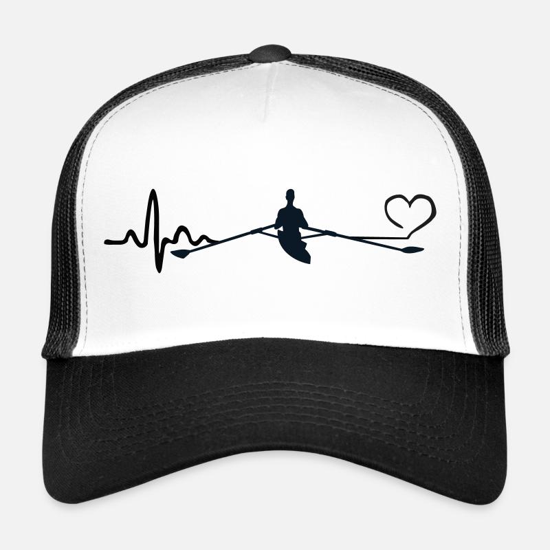 Herzschlag Rowing Motiv mit Ruderboot Einer Trucker Cap
