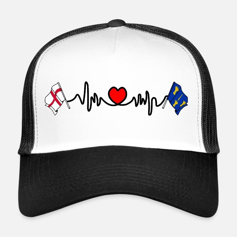 Battement de cœur du Cheshire et de l’Angleterre Casquette trucker 