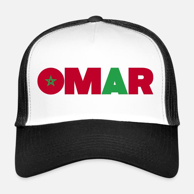 Maroc - Casquette trucker  - blanc/noir