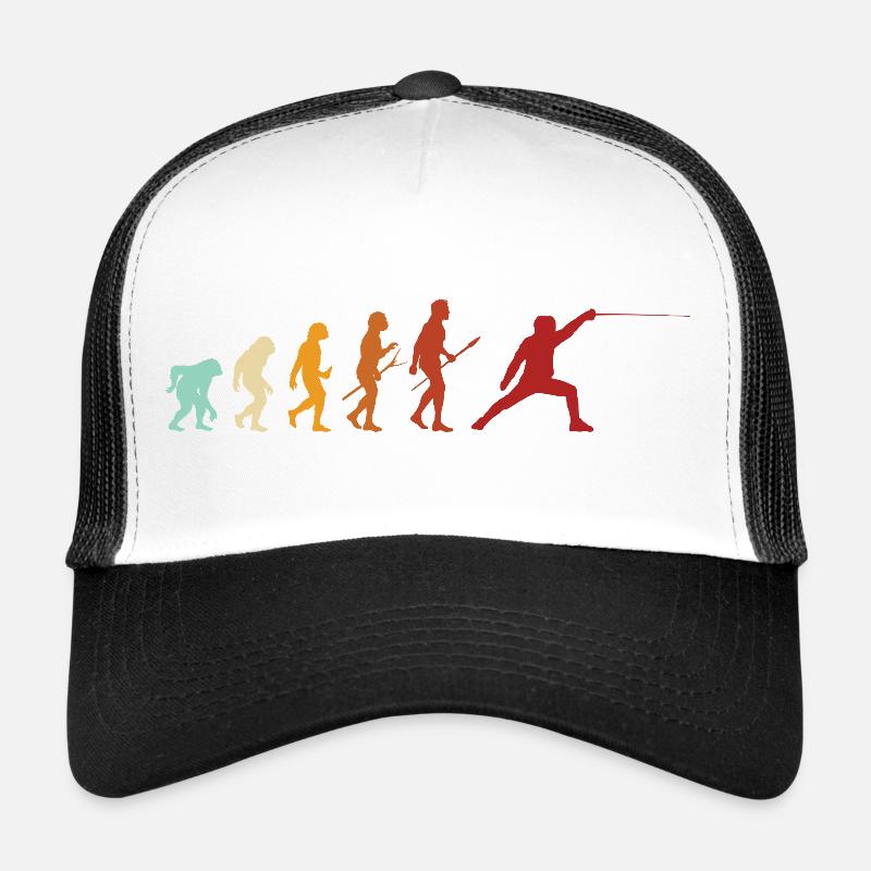 Fechten Evolution Fechter Sport Lustiger Spruch Trucker Cap