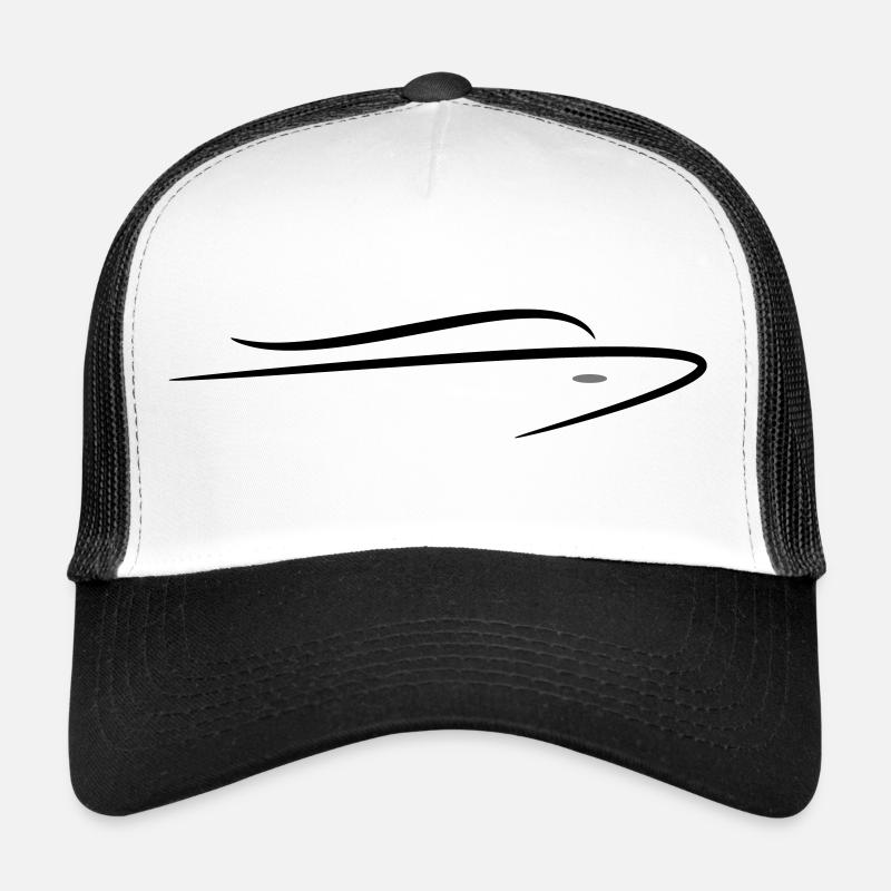 Bateau - Casquette trucker  - blanc/noir