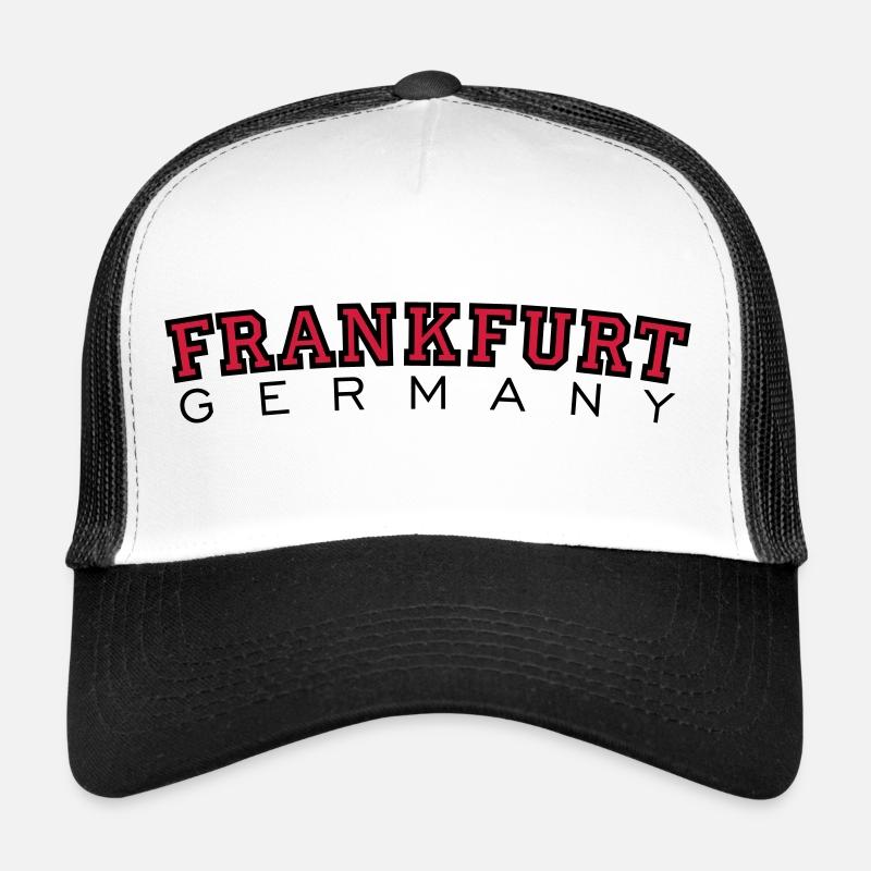 Frankfurt Germany Black&Red - Trucker Cap - white/black