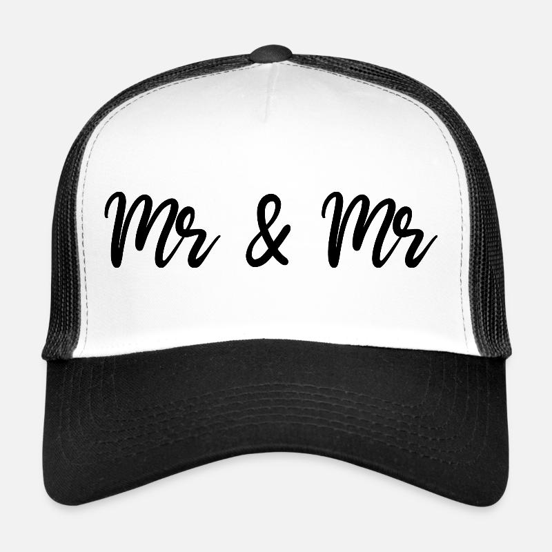 Mr & Mr - Casquette trucker  - blanc/noir