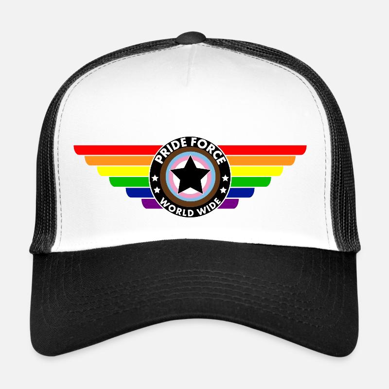 pride force, world wide - Trucker Cap - Weiß/Schwarz