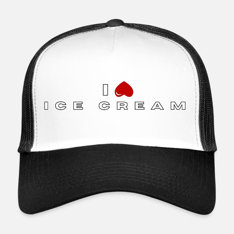 Ich hasse Eiscreme - Trucker Cap - Weiß/Schwarz
