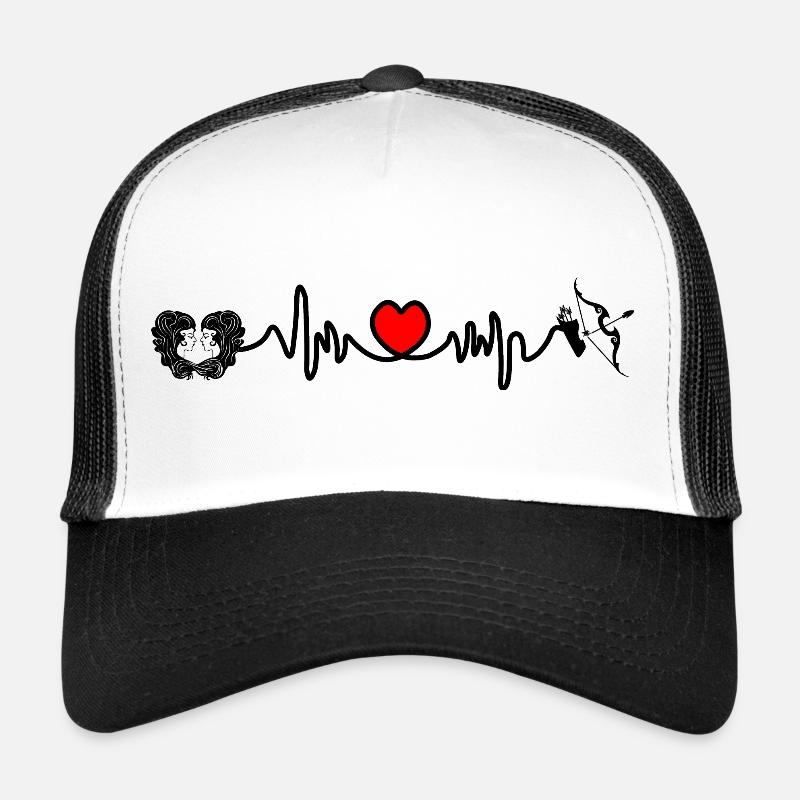 Fréquence cardiaque cardio Gémeaux Sagittaire Casquette trucker 