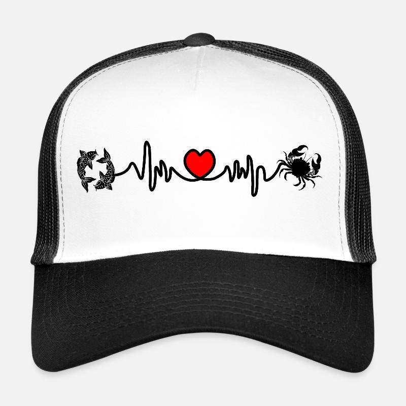 Herzfrequenz Kardio Fische Krebs Trucker Cap