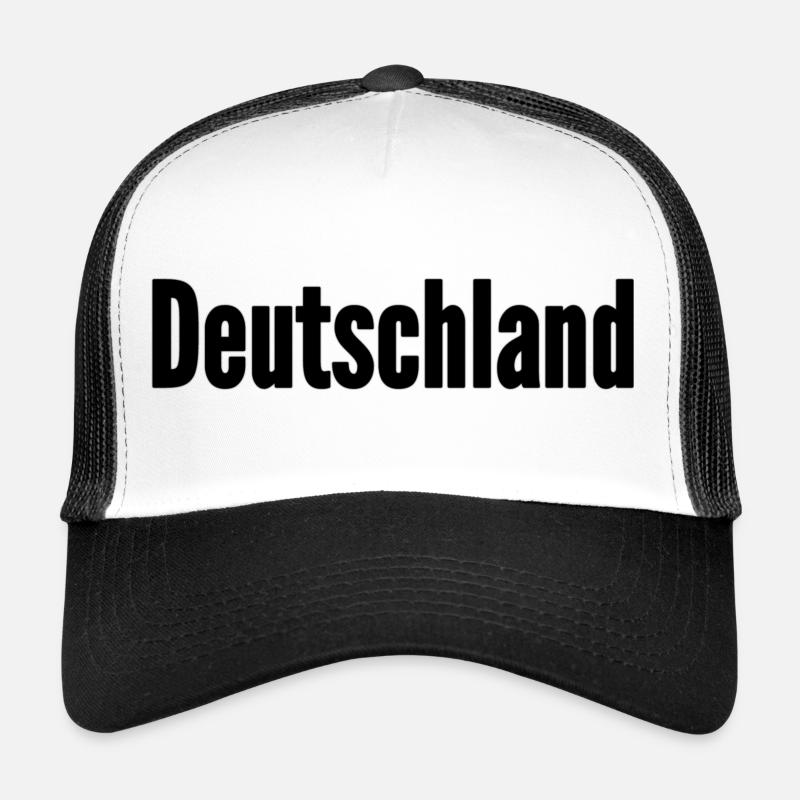 Deutschland - Trucker Cap - Weiß/Schwarz