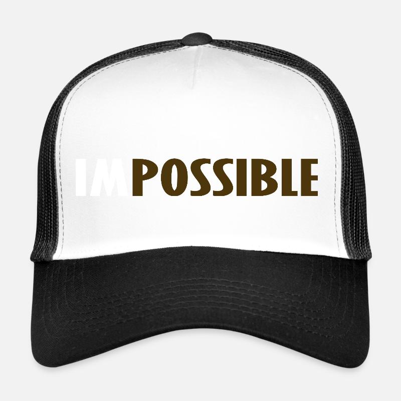 NO THING IS IMPOSSIBLE  - Casquette trucker  - blanc/noir
