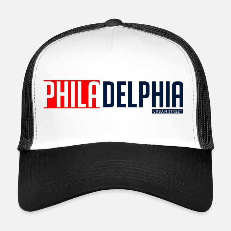 Conception de la silhouette de la ligne d’horizon de Philadelphie Casquette trucker 