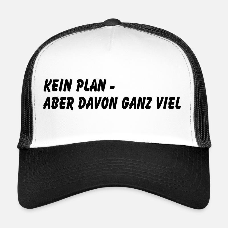 Aucun plan - Casquette trucker  - blanc/noir