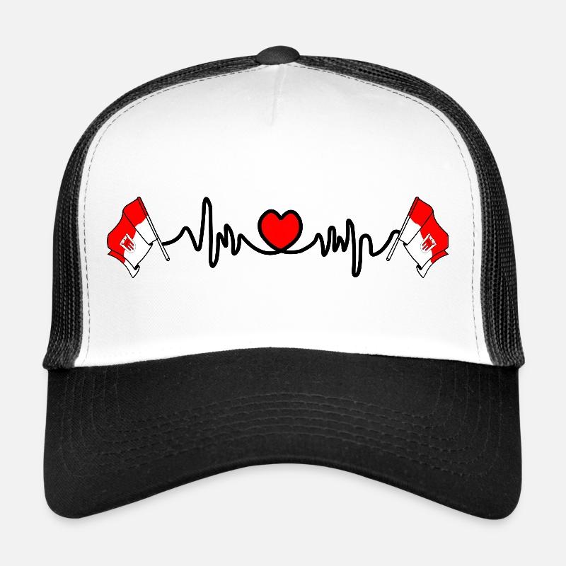 Drapeaux du battement de cœur du Vorarlberg Casquette trucker 