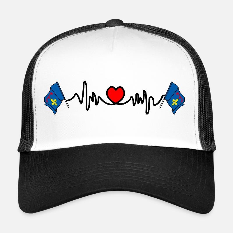 Design – Provence Flag with Heartbeat Trucker Cap