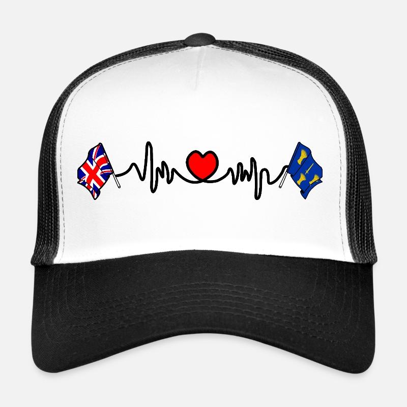 Cheshire et le rythme cardiaque du Royaume-Uni Casquette trucker 