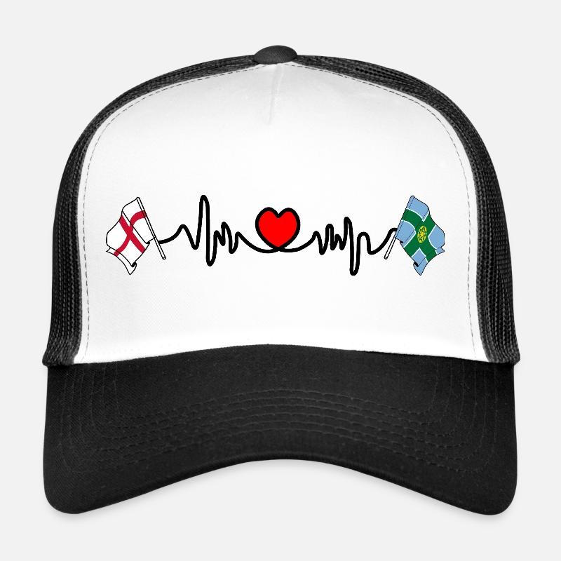 Cœur du Derbyshire & Angleterre Casquette trucker 