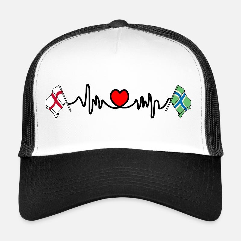 Fréquence cardiaque du Gloucestershire & Angleterre Casquette trucker 
