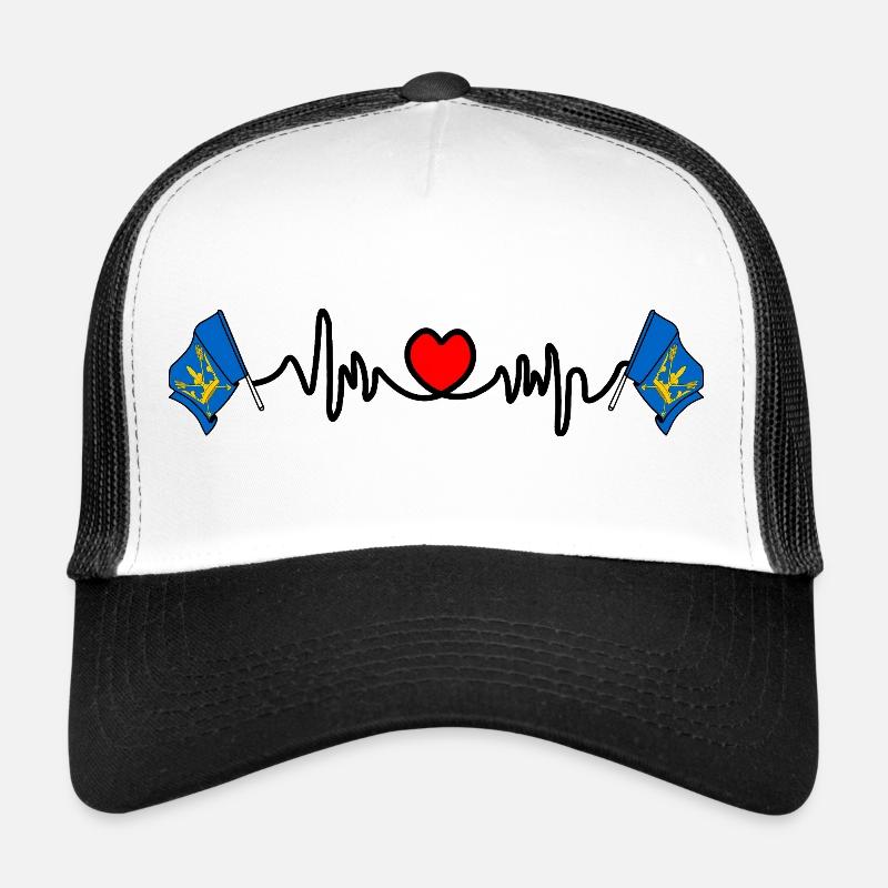 Herzschlag der Suffolk-Flagge Trucker Cap