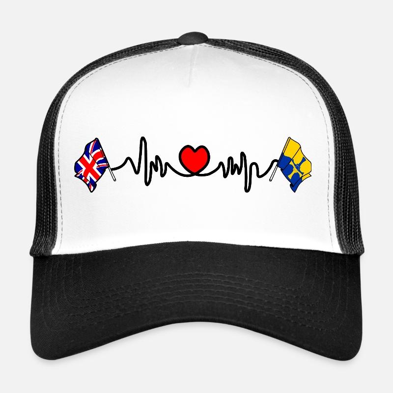 Durham & UK Heart Rate Trucker Cap