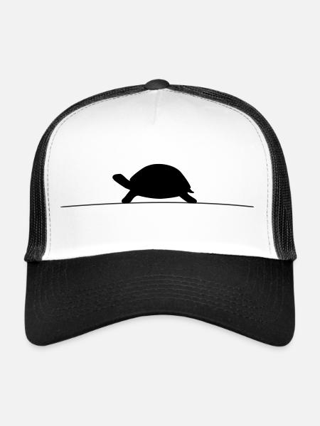 Turtle Silhouette - Trucker Cap - white/black - Front