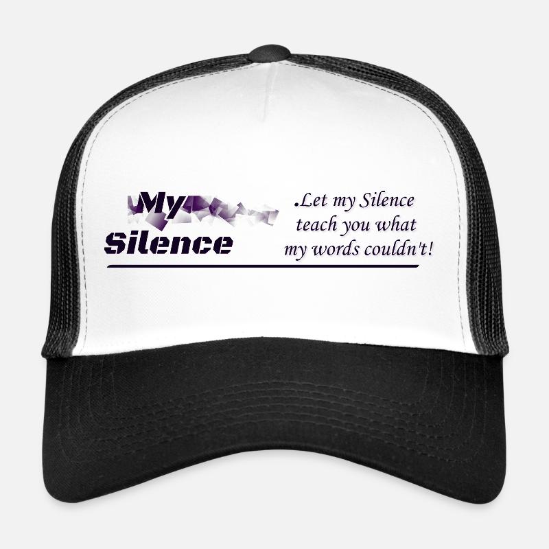 My Silence, Kleidungsdesign - Trucker Cap - Weiß/Schwarz