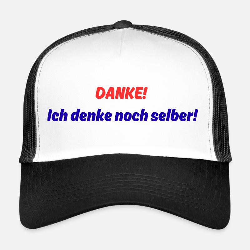 Thank you! I still think for myself! - Trucker Cap - white/black