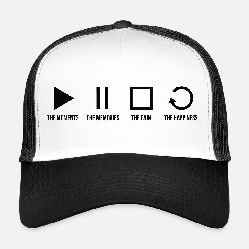 Pleine conscience, moments, souvenirs, bonheur Casquette trucker 