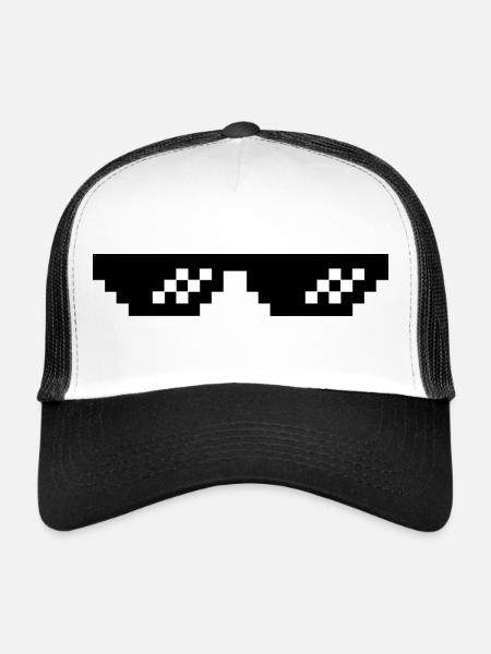 Glasses - Trucker Cap - Weiß/Schwarz