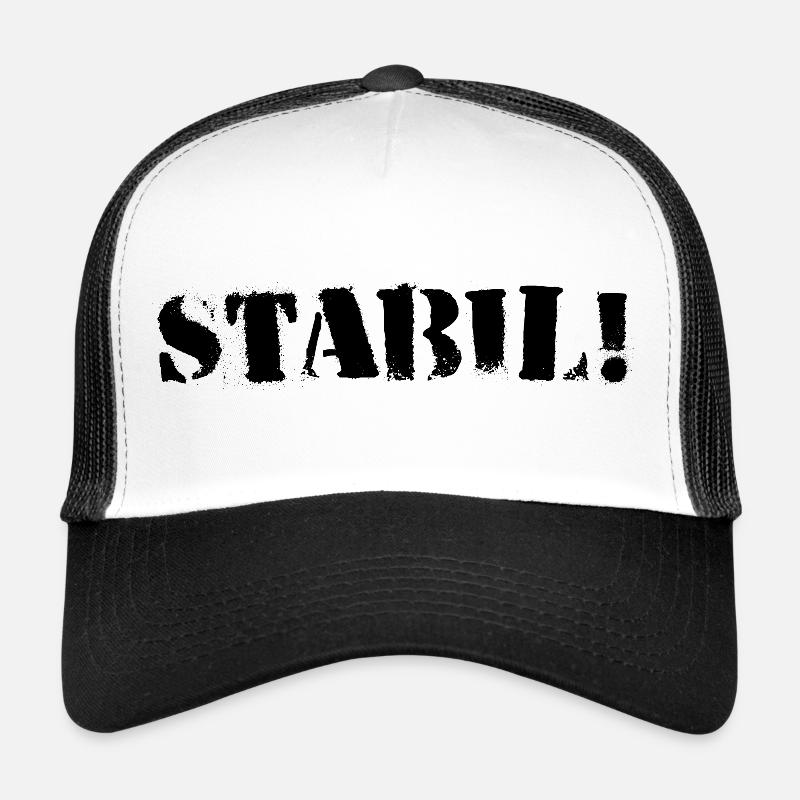 Stabil black - Trucker Cap - Weiß/Schwarz