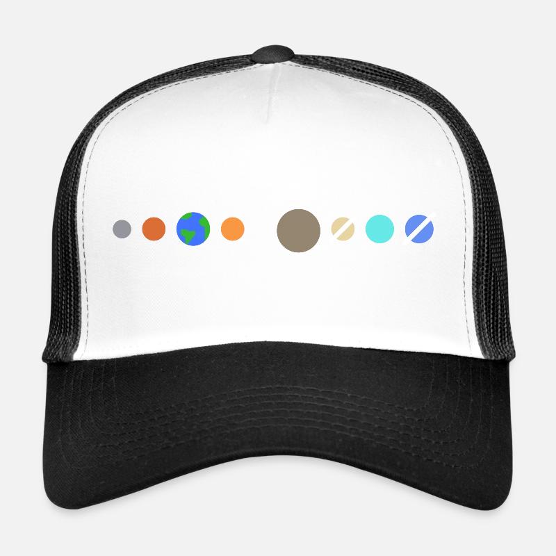 Planètes du système solaire - Casquette trucker  - blanc/noir