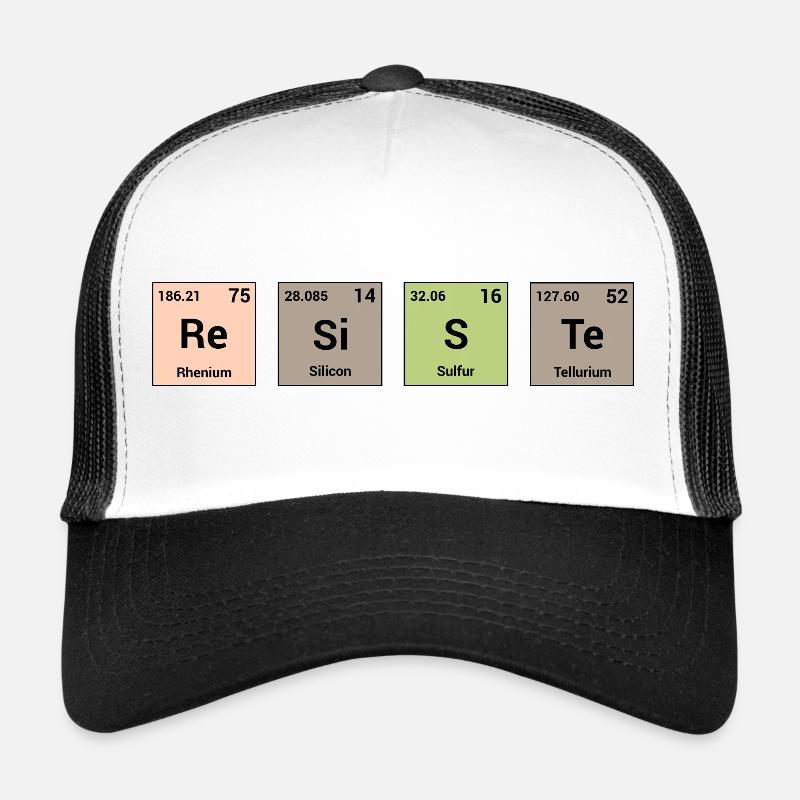 Résiste en éléments périodiques Casquette trucker 