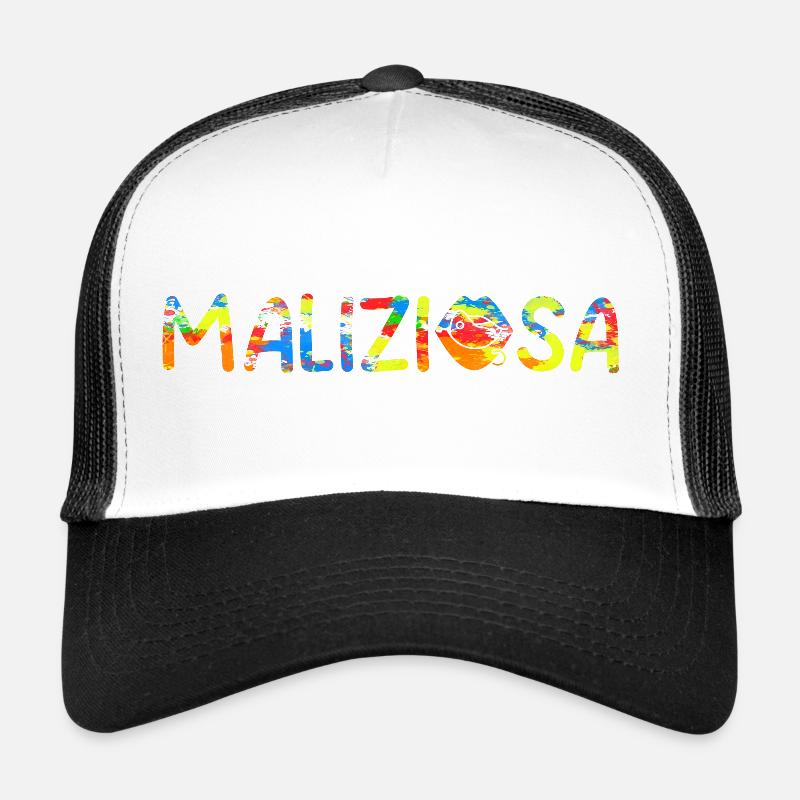 Mischievous Paint Version - Trucker Cap - white/black