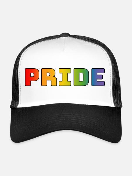rainbow pride LGBT lgbtqi queer - Trucker Cap - white/black - Front