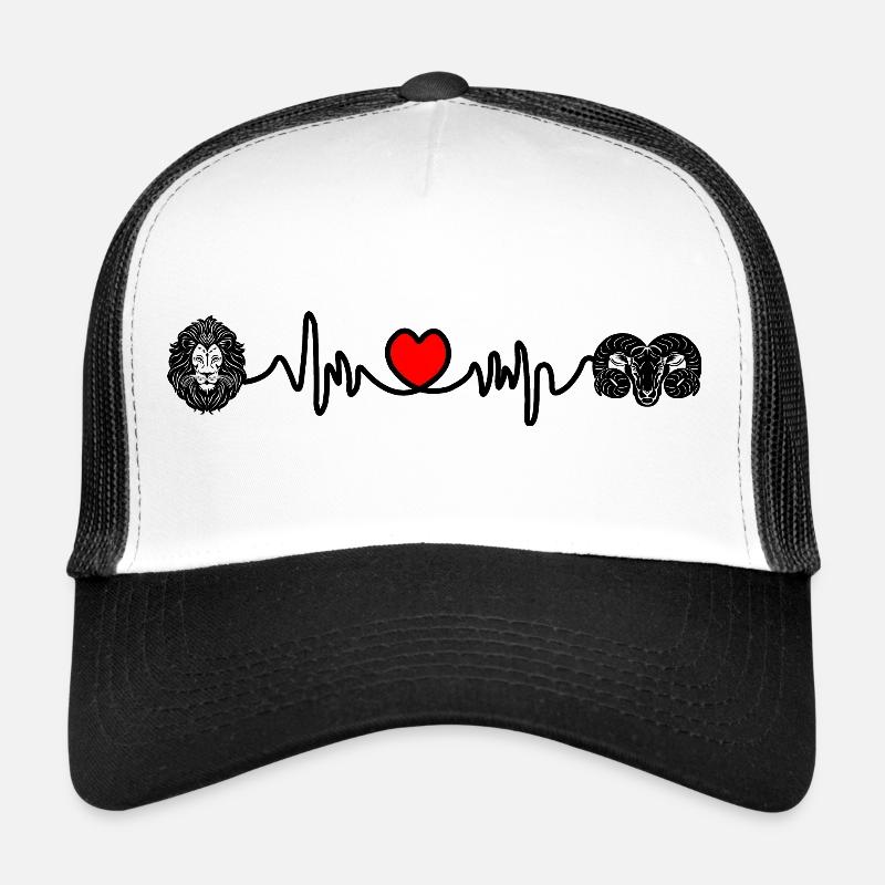 Herzfrequenz Cardio Löwe Widder Trucker Cap