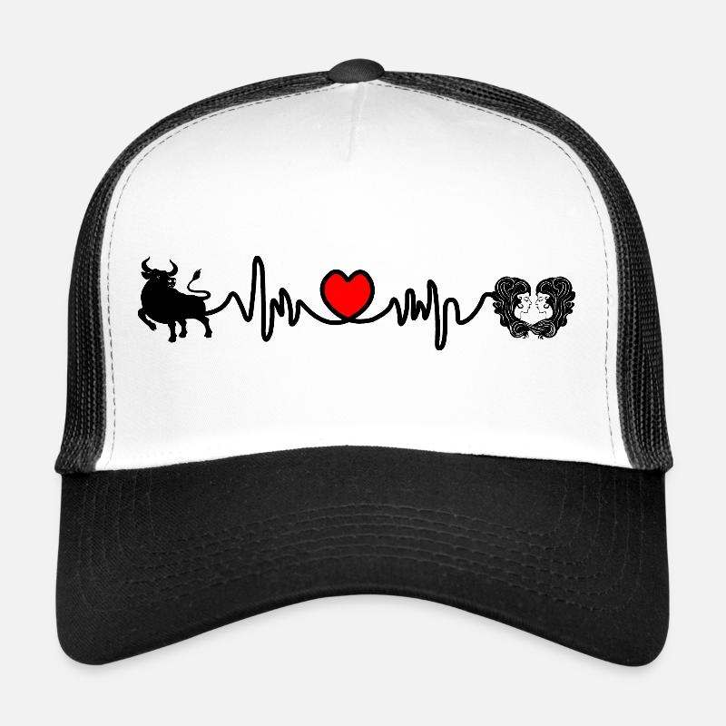 Fréquence cardiaque cardio Taureau Vierge Casquette trucker 
