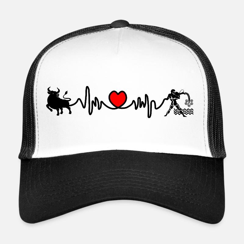 Herzfrequenz Cardio Stier Wassermann Trucker Cap