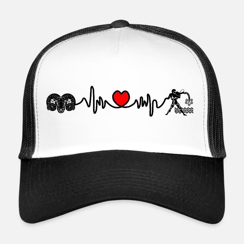 Herzfrequenz Cardio Widder Wassermann Trucker Cap